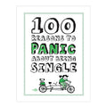 100 Reasons to Panic About Being Single Hardcover - Non-Fiction