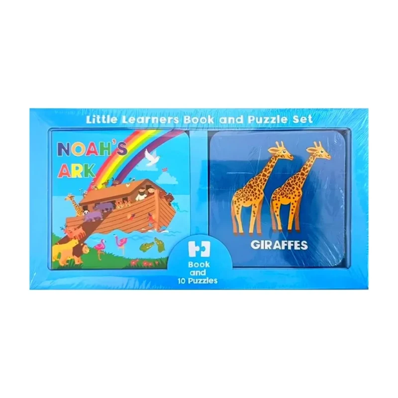 Little Learners Book & Puzzles: Noah's Ark – Board Book - Books for Kids