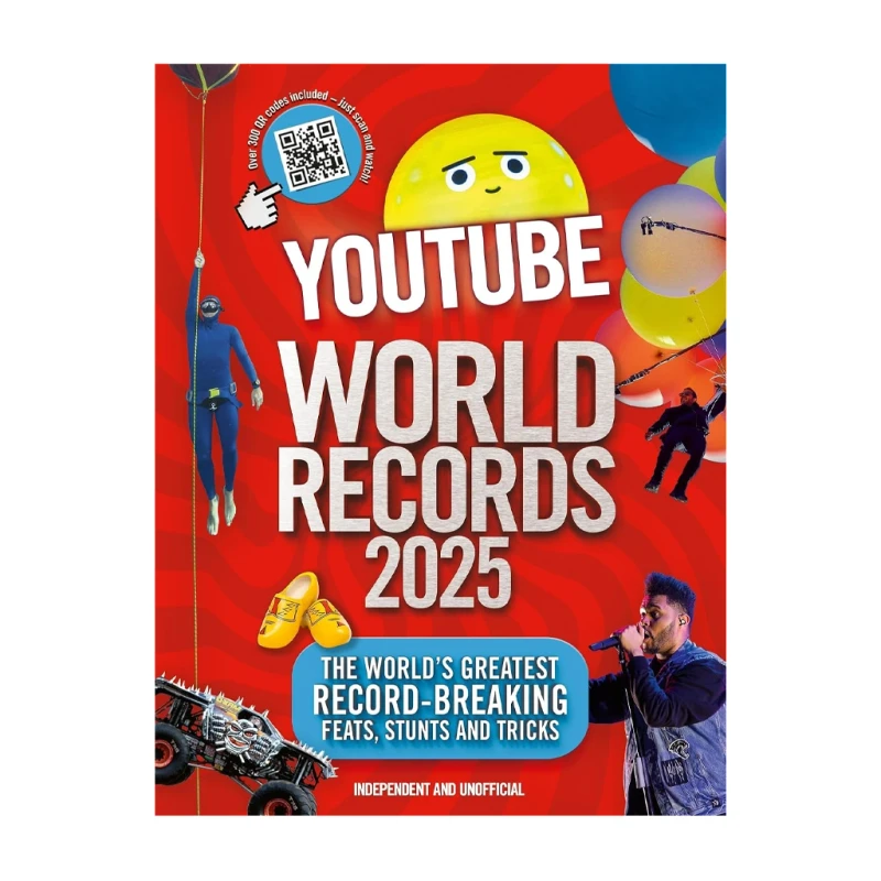 Youtube World Records 2025 by Adrian Besley - Hardcover - Reference Books - Science & Nature