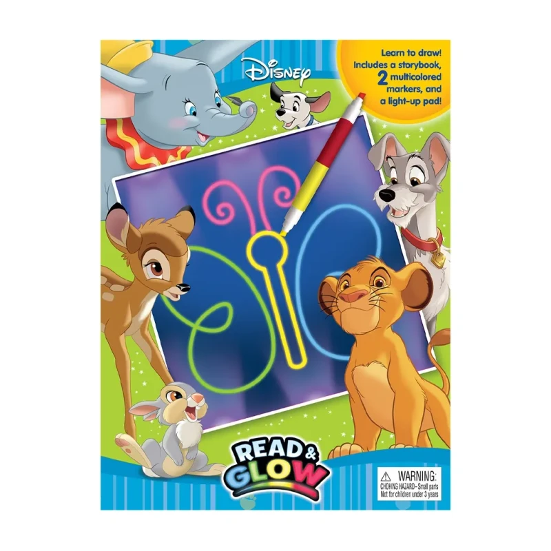 Disney Animals Read and Glow Board Book - Books for Kids