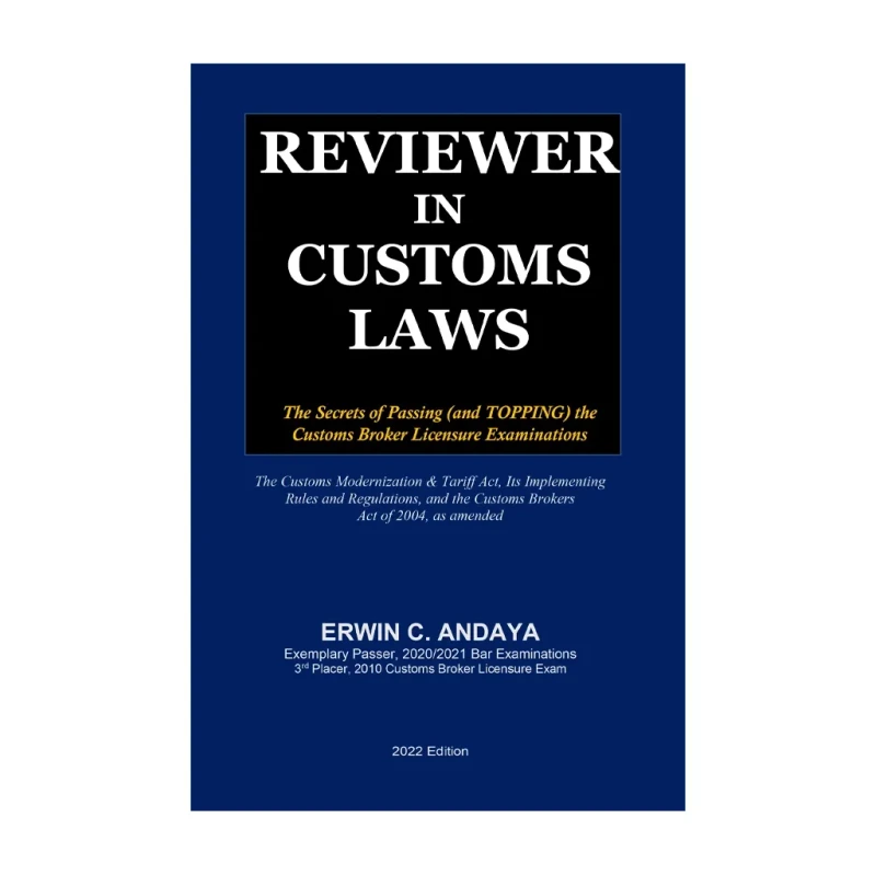 Reviewer in Customs Laws by Erwin C. Andaya - Trade Paperback - College Books