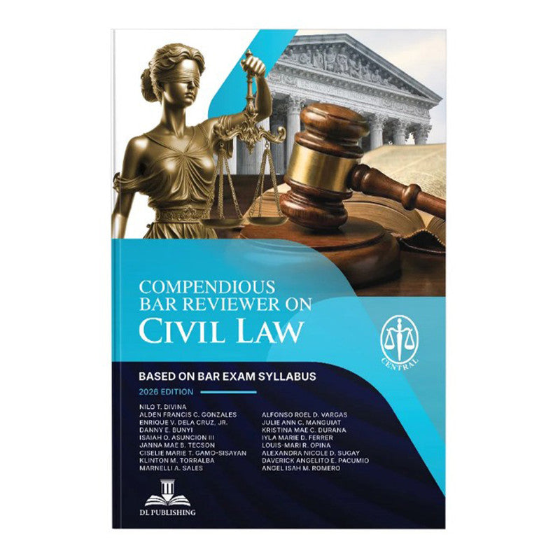 *SPECIAL ORDER*  Compendious Bar Reviewer on Civil Law (2026) by Dean Nilo Divina - Trade Paperback