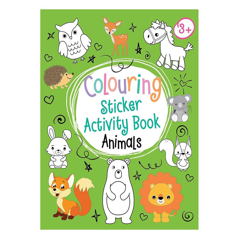 Animals Neon Colouring Sticker Activity Book Trade Paperback