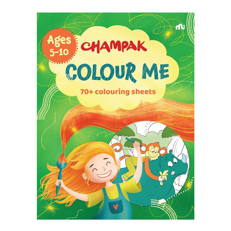 Champak Colour Me 70+ Colouring Sheet - Trade Paperback - Coloring Books for Kids