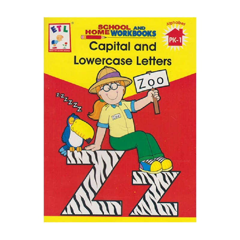 School And Home Workbooks - Capital And Lowercase Letters - Trade Paperback - Books for Kids