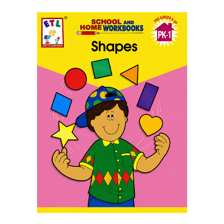 School And Home Workbooks - Shapes - Trade Paperback - Books for Kids