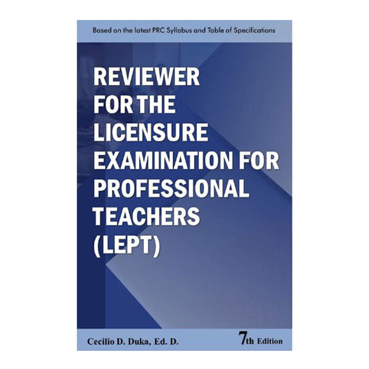 Reviewer For The Licensure Exam For Prof. Teachers 7Th Ed. by Cecilio Duka, Ed. D. - Trade Paperback