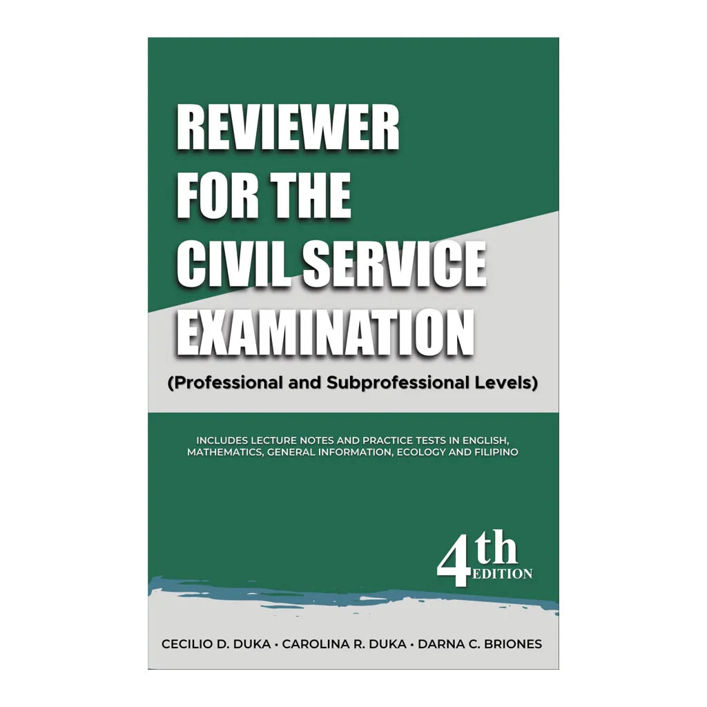 Reviewer For The Civil Service Examination 4th Edition by Cecilio D. Duka - Trade Paperback