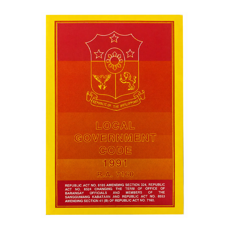 Local Government Code 1991 (RA 7160) - Trade Paperback - Law Books