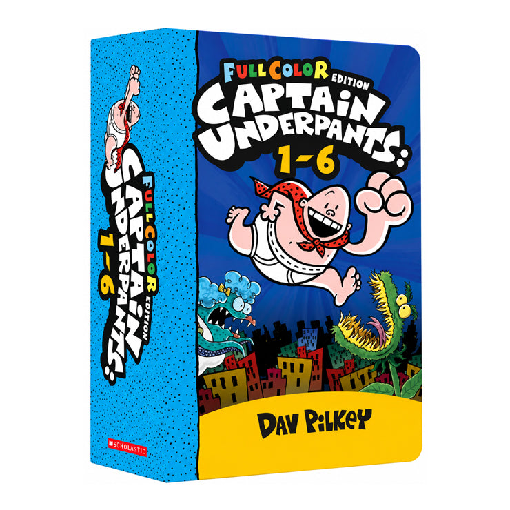 Captain Underpants: Color Edition Set 1-6 by Dav Pilkey- Children's Fiction
