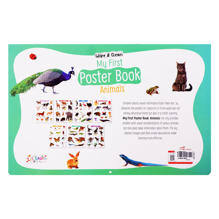Wipe and Clean My First Poster Book - Animals - Learning Tools for Kids