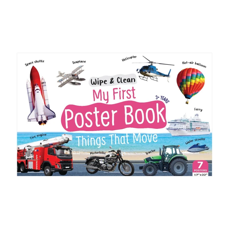 Wipe and Clean My First Poster Book - Things That Move - Learning Tools for Kids