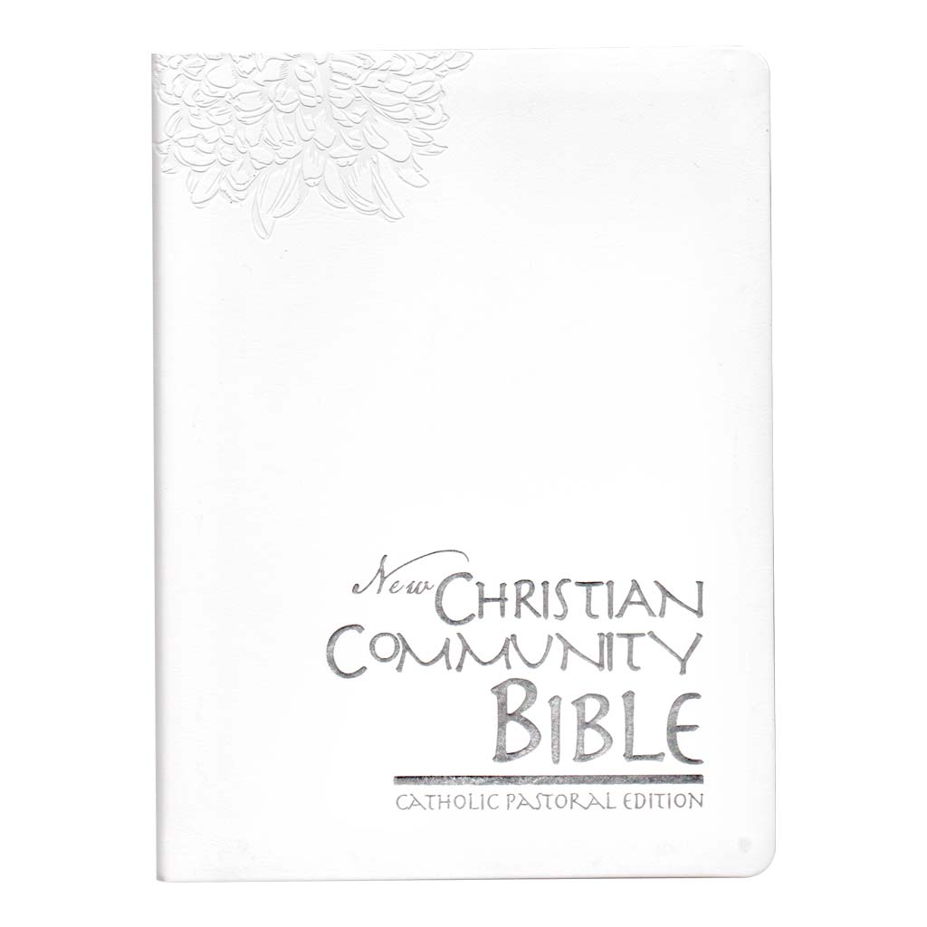 New CCB Large Pu Silver Edge Plain White With Box Hardcover 40 - Religion & Spirituality