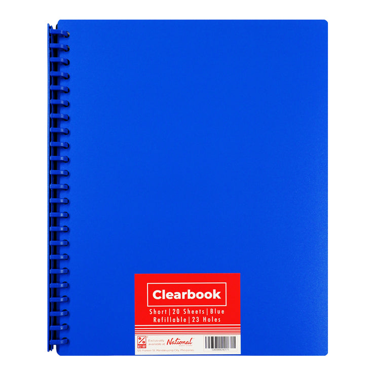 Best Buy Clearbook Refillable Short Bl 20 Sheets 23 Holes Blue