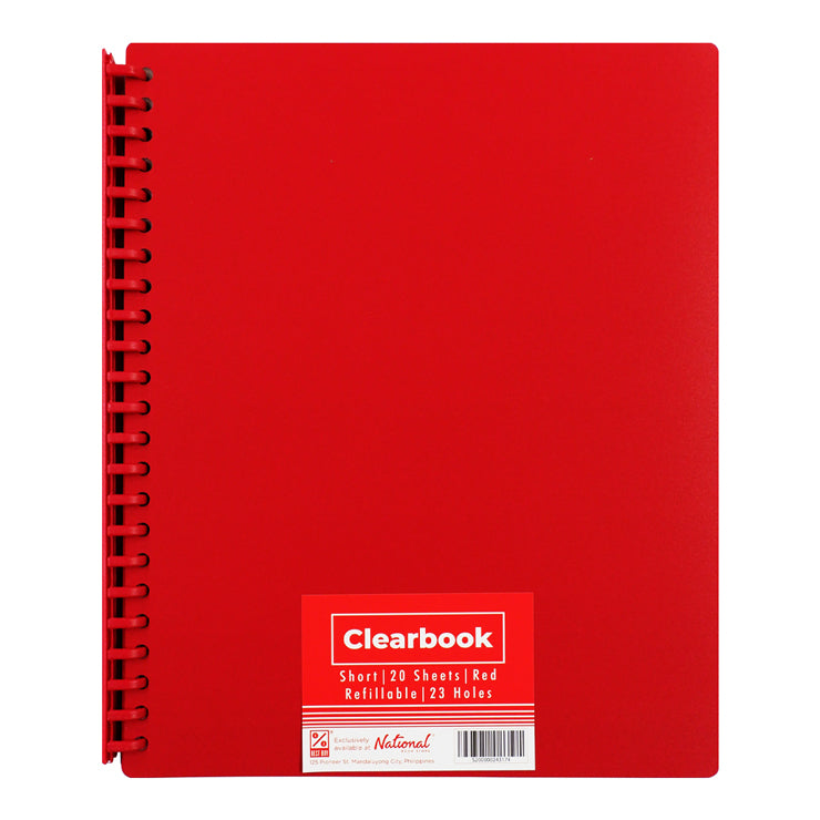 Best Buy Clearbook Refillable Short 20 Sheets Red