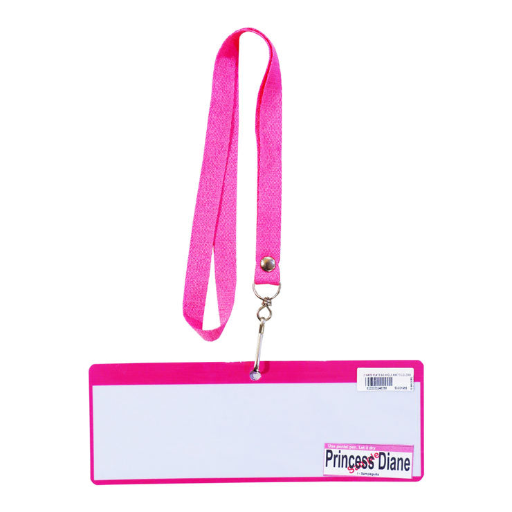 ID Name Plate 1 Hole with Lace Assorted Colors Big (Color May Vary) - Home & Office Supplies