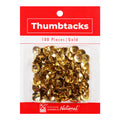 Best Buy Thumbtacks Gold 100 Pieces - School & Office Supplies