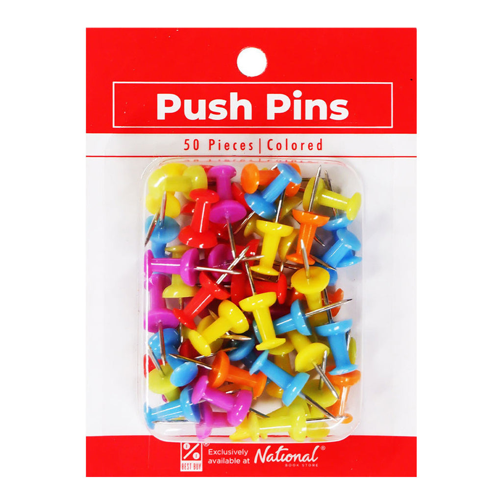 Best Buy Push Pin 50 Pieces Assorted Color - School & Office Supplies