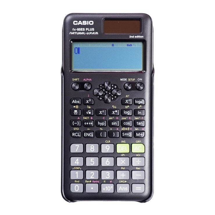 Casio Scientific Calculator Fx85ES Plus Black 252 Functions 2nd edition Dual Power