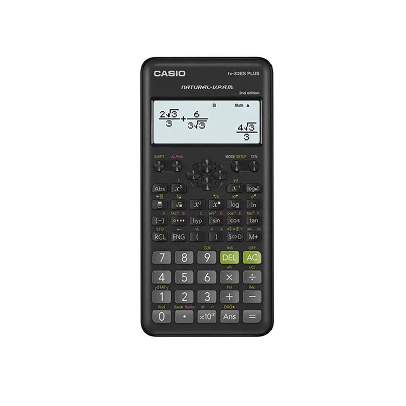 Casio Scientific Calculator FX82ES Plus, Black - School Essentials