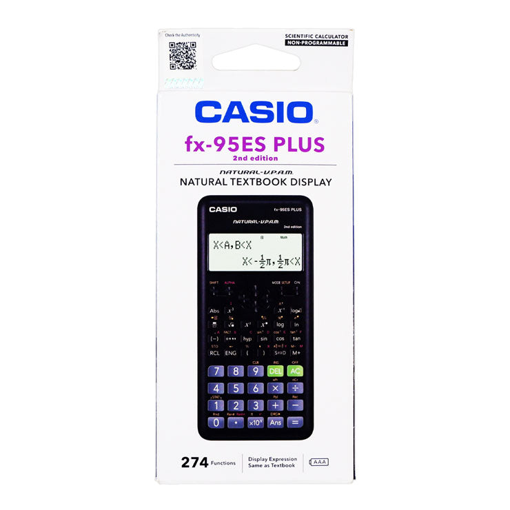 Casio Scientific Calculator FX95ES Plus, Black - School Essentials