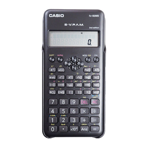 Casio Scientific Calculator FX82MS Black 240 Functions 2nd edition Battery Operated 2 Line Display