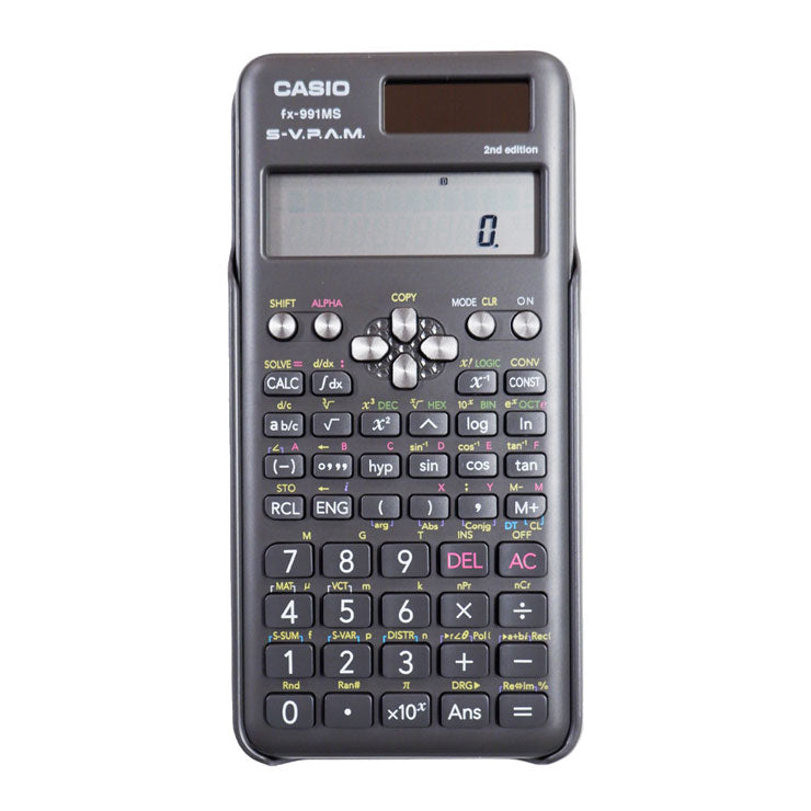 Casio Scientific Calculator FX991MS Black 401 Functions 2nd edition Battery Operated 2 Line Display