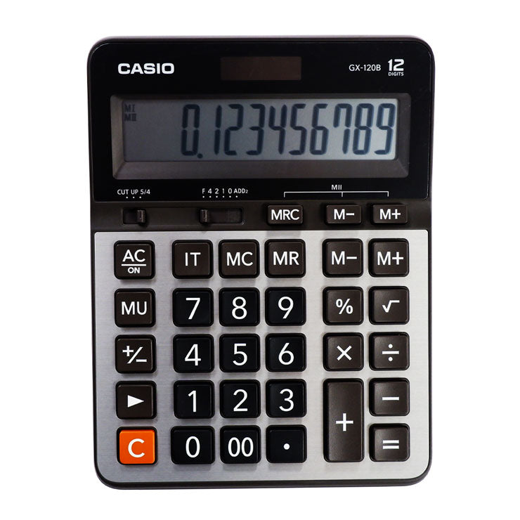 Casio Desktop Calculator GX120B MT 12 Digit Dual Power - School & Office Equipment