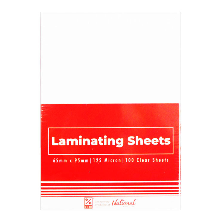 Best Buy Laminating Sheet 65X95 125Mic 100s - School & Office Supplies