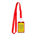 ID Protector 54x85mm Red Vertical With Lanyard Aluminum Plain