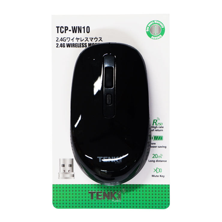 Tenki Mouse Wireless TCP-WM10 Black 2.4GHZ - Mouse