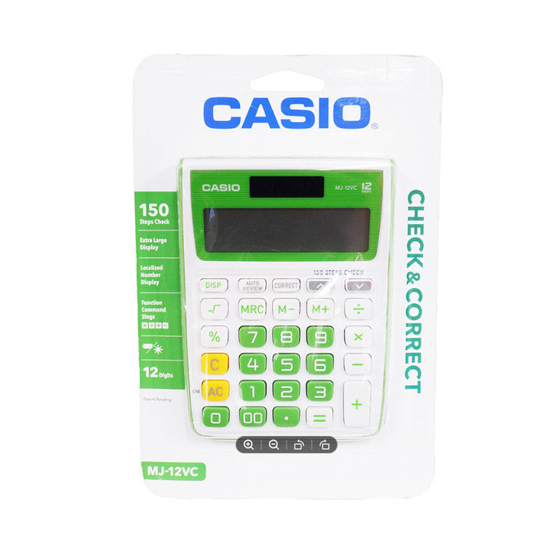Casio Desktop Calculator MJ12VCB Green 12 Digits