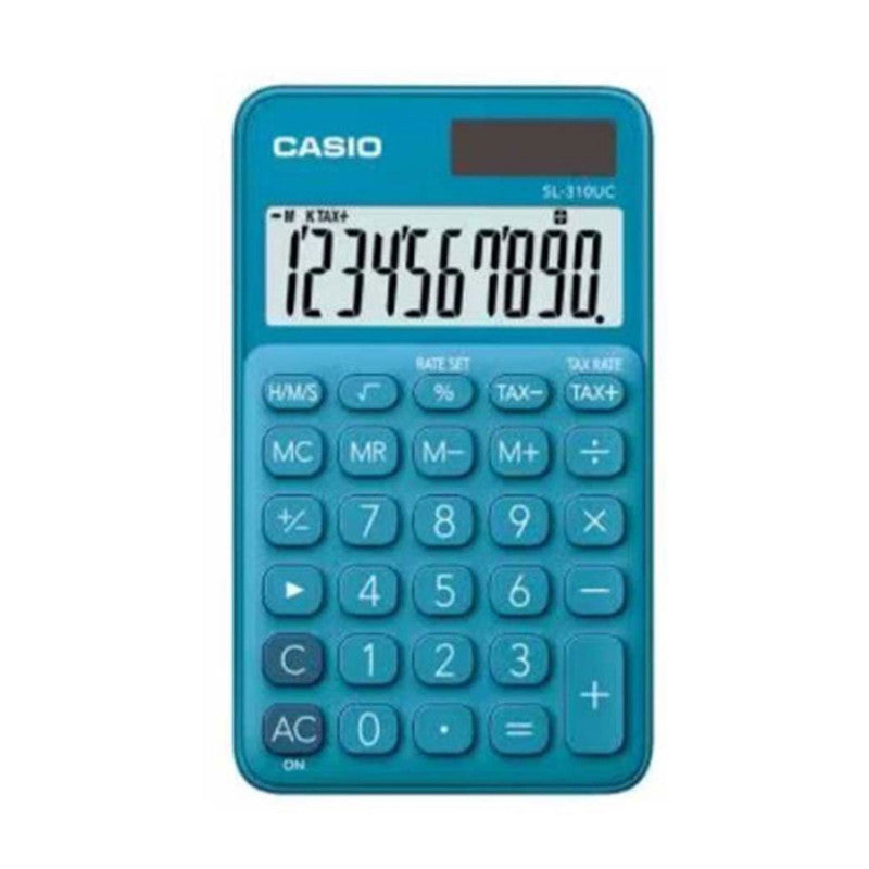 Casio Desktop Calculator SL310UC Blue 10 Digits