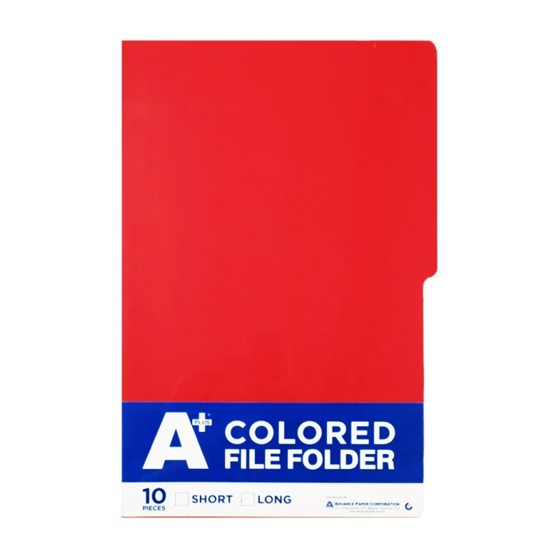 Aplus Folder Colored Long 10's 12pts Red - School & Office Supplies - Filing Supplies