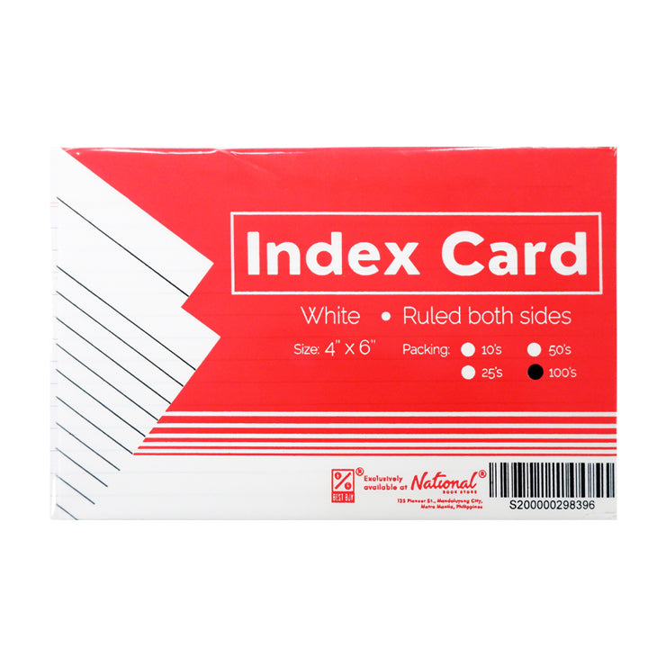 Best Buy Index Card White 4x6 100's Ruled Both Sides - School & Office Supplies