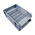 Seagull Desk Tray 10421 Long 2 Layer, Gray - Desk Sorters & Trays