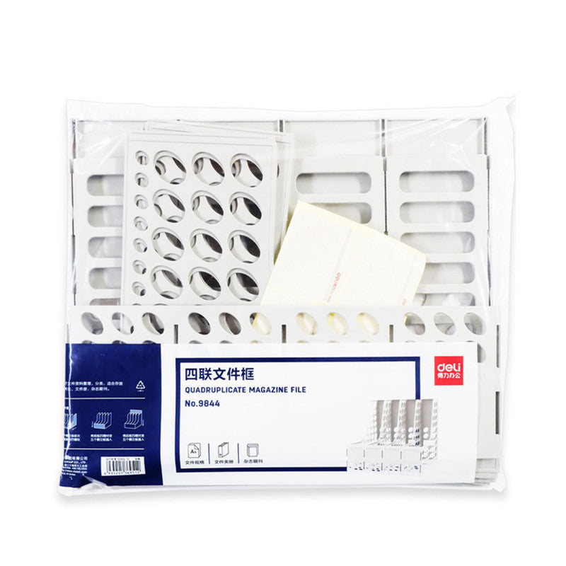 Deli Magazine Rack 9844, Gray