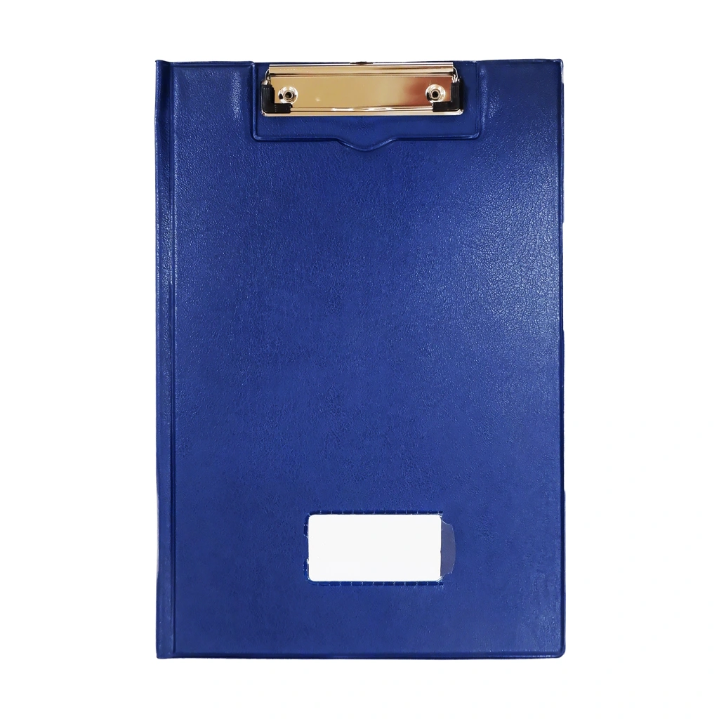 Clipboard 10992T Long With Cover Wire Clip Vertical With Hanger And Inside Pocket Blue