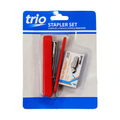 Trio Stapler Set No.10 With Staple Wire Red 4011 - School & Office Supplies