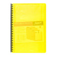 Seagull Clearbook Refillable 8827 Long 20 Sheets 27Holes Diagonal Lines Design, Yellow