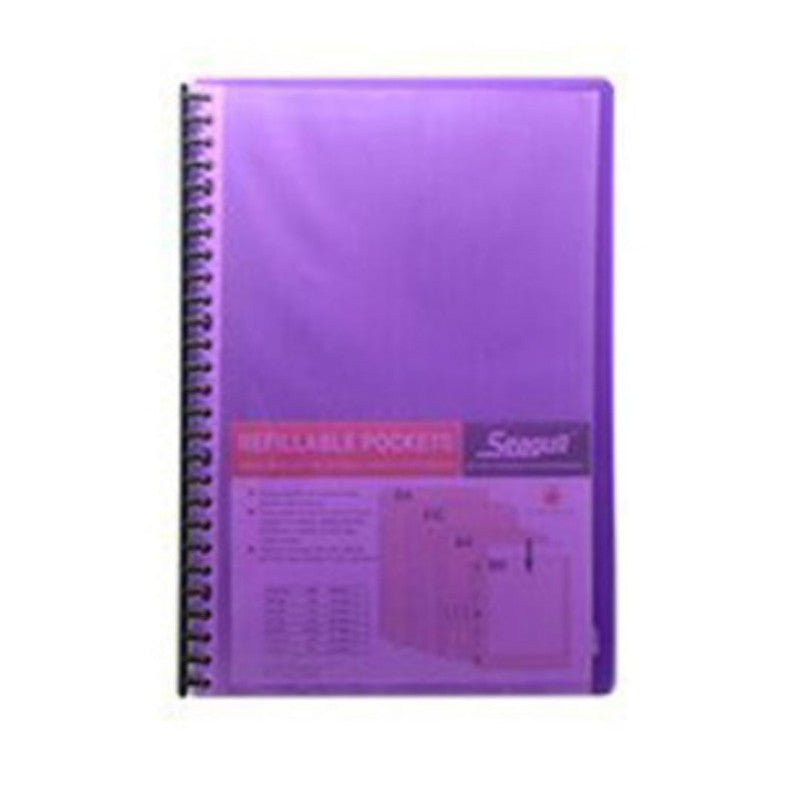 Seagull Clearbook Refillable 8827 Long 20 Sheets Violet