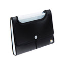 Seagull Expanding File Long 12 Pockets Middle Garter Lock with Tab EZ4301 Black