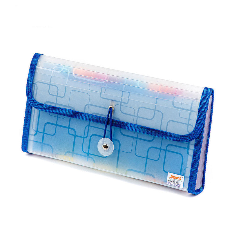 Seagull Expanding File Cheque Garter Lock with Colored Tab PZT4303 Dark Blue