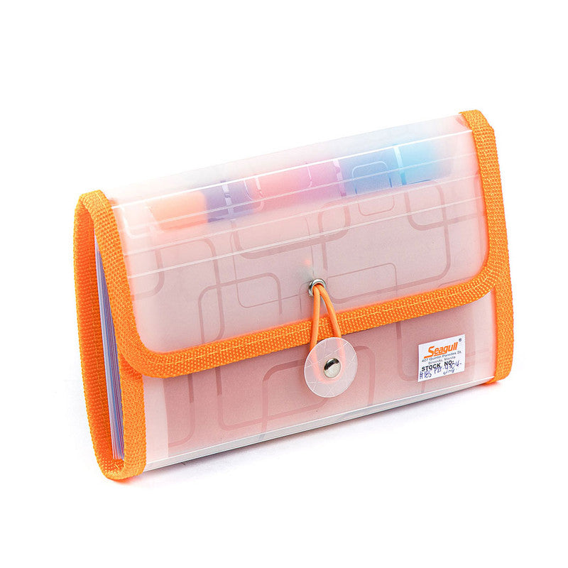 Seagull Expanding File Coupon Elastic String Lock with Tab PZT4304, Orange