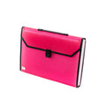 Seagull Expanding File with Handle T4301 Long 12 pockets Push Lock Red