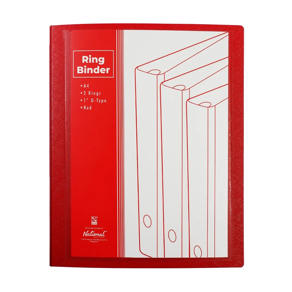Best Buy Ring Binder 2R 7cm W22D1 A4 1In Dtype with Insert Label, Red - Filing Supplies