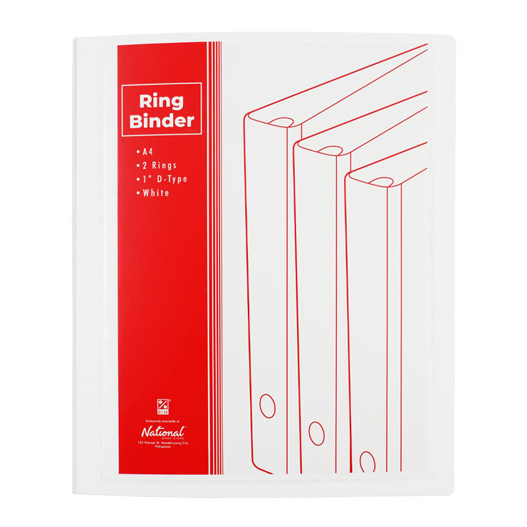 Best Buy Ring Binder 2R 7cm W22D1 A4 1 inch Dtype with Insert Label, White