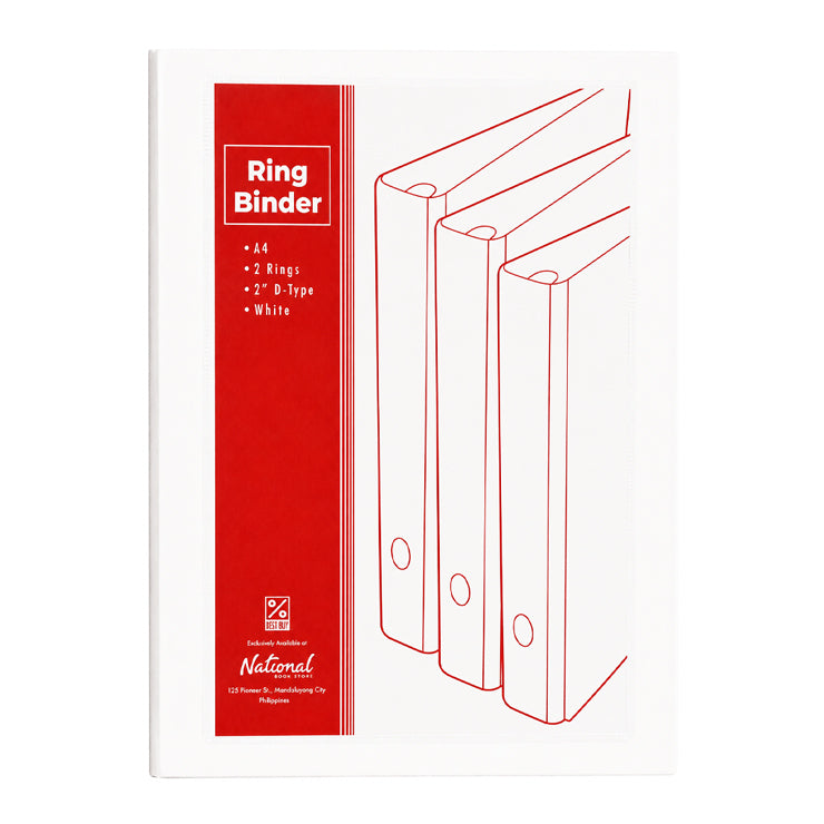 Best Buy Ring Binder 2 Ring 7 Centimeters A4 2 Inches D Type With Insert Label W22D2 White - Filing