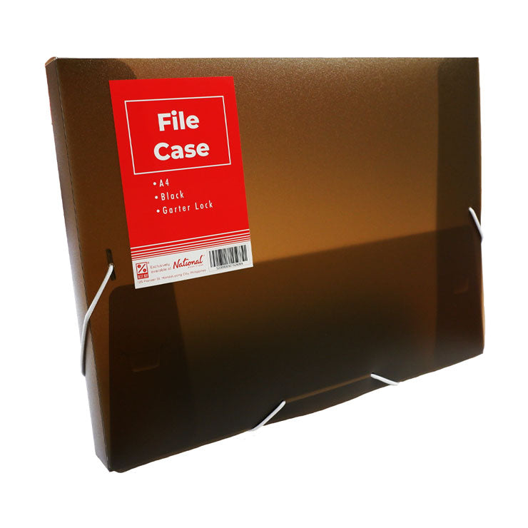 Best Buy File Case 14009 A4 Garter Lock Foldable Black
