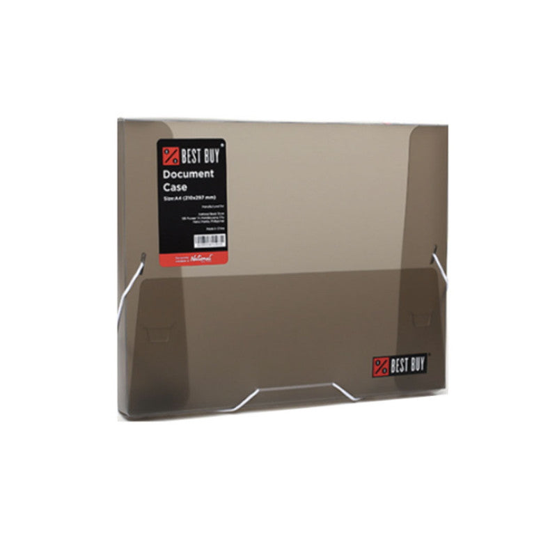 BEST BUY File Case 14009 A4 Garter Lock Foldable Clear